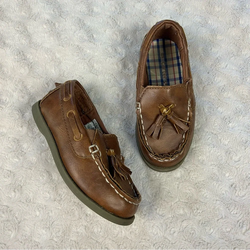 Carter’s Vincent Tassel Loafers Size 8 Little Boy Brown